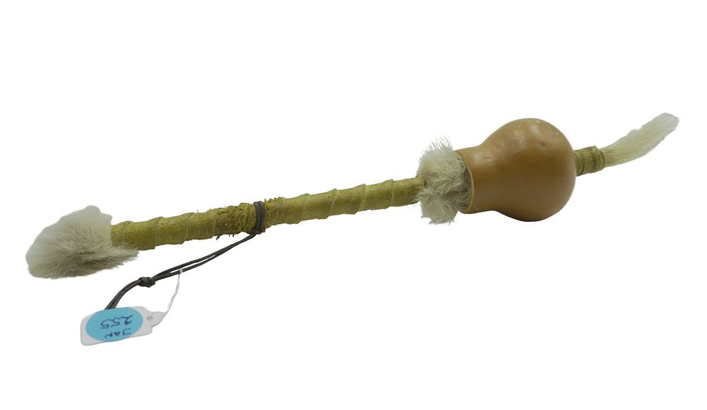 Lot 255: NATIVE AMERICAN PLAINS PEYOTE RATTLE