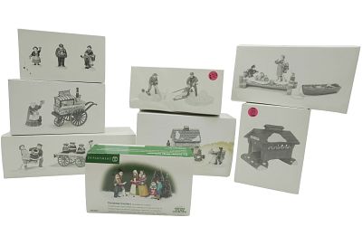 DEPARTMENT 56 HERITAGE VILLAGE COLLECTION LOT - 8 PIECES. 8 pieces Department 56 "Heritage 