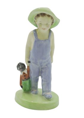 GOLLIWOG ROYAL DOULTON #2040. "Golliwog" Royal Doulton Figurine. Blue Dungarees. Height: 5.25''. 