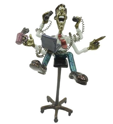ROARK GOURLEY BRONZE NETWORKING SCULPTURE. Roark Gourley Cast Bronze Sculpture "Networking". 10 
