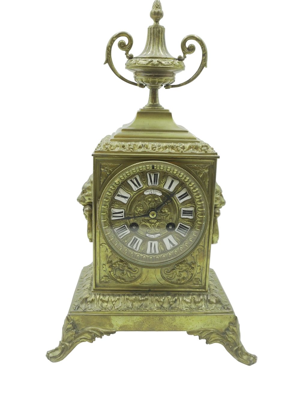 Lot 156: 19th CENTURY NAPOLEON III BRONZE CLOCK NEW YORK