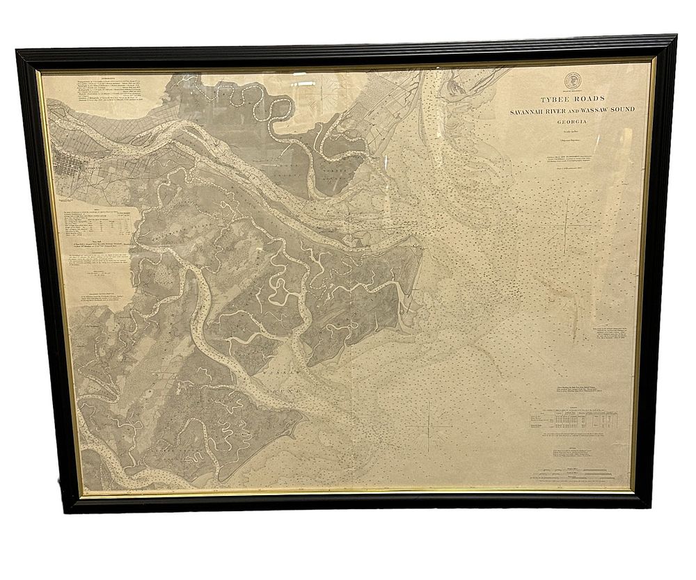 Lot 161: TYBEE ROADS SAVANNAH RIVER AND WASSAW SOUND CHART