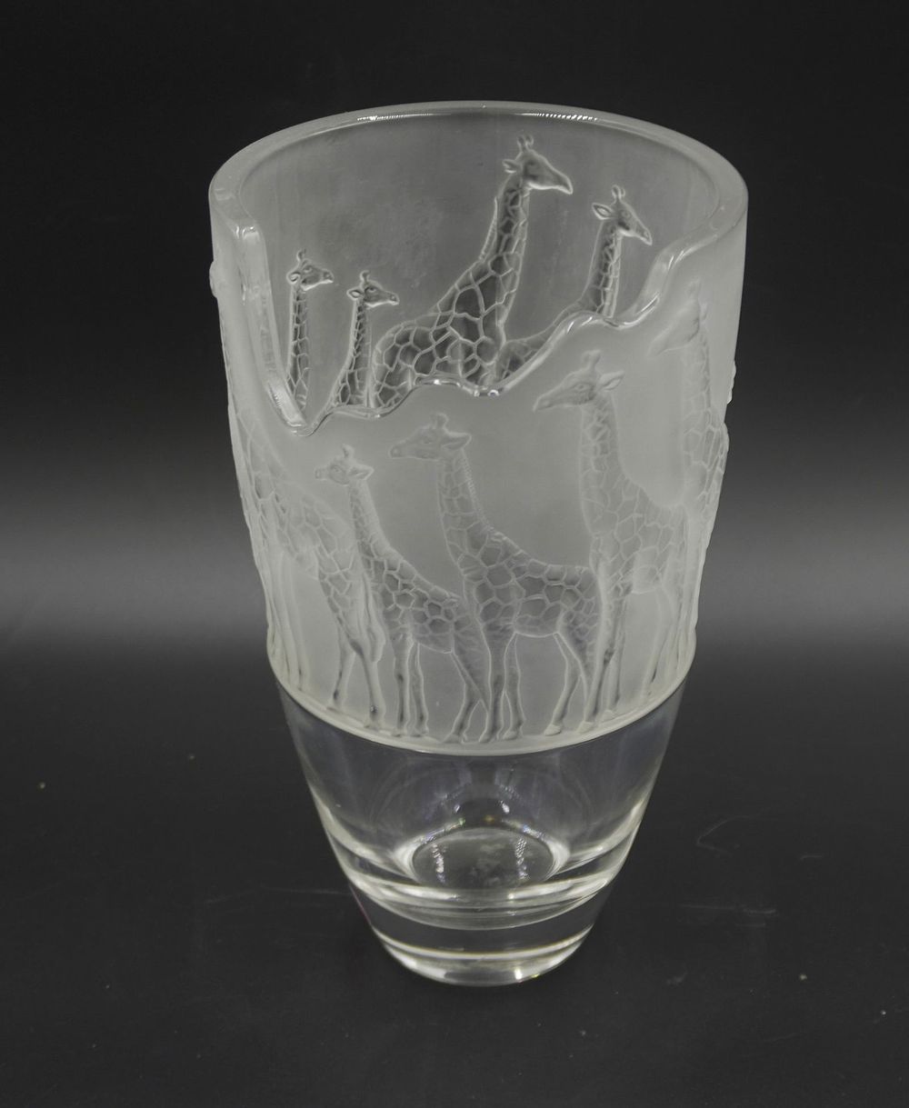 Lot 164: NACHTMANN CRYSTAL GIRAFFES ON PARADE