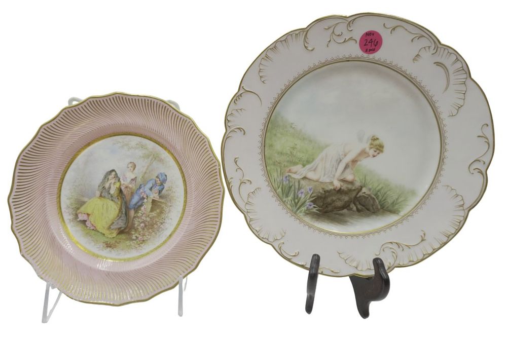 Lot 246: RARE HAVILAND & CO. LIMOGES PLATE AND DECORATIVE PLATE