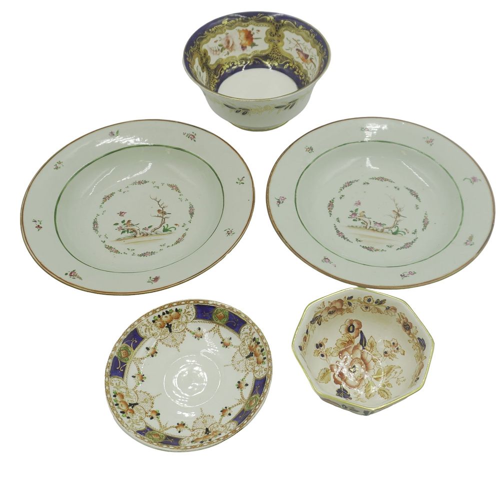 Lot 254: LOT VINTAGE / ANTIQUE ENGLISH CHINA - 5 PIECES