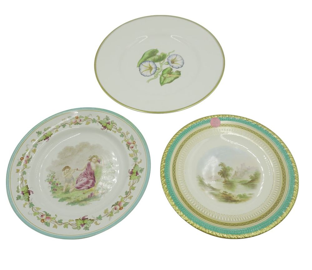 Lot 286: LOT ANTIQUE DECORATIVE AND PAINTED PLATES - 3