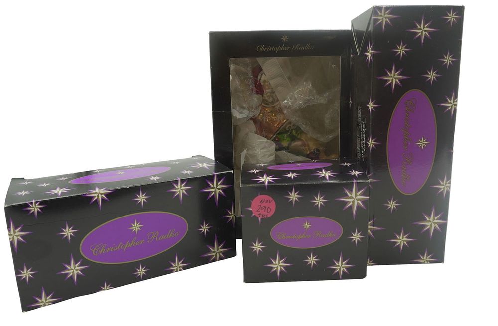 Lot 290: VINTAGE CHRISTOPHER RADKO ORNAMENTS - 4 PIECES