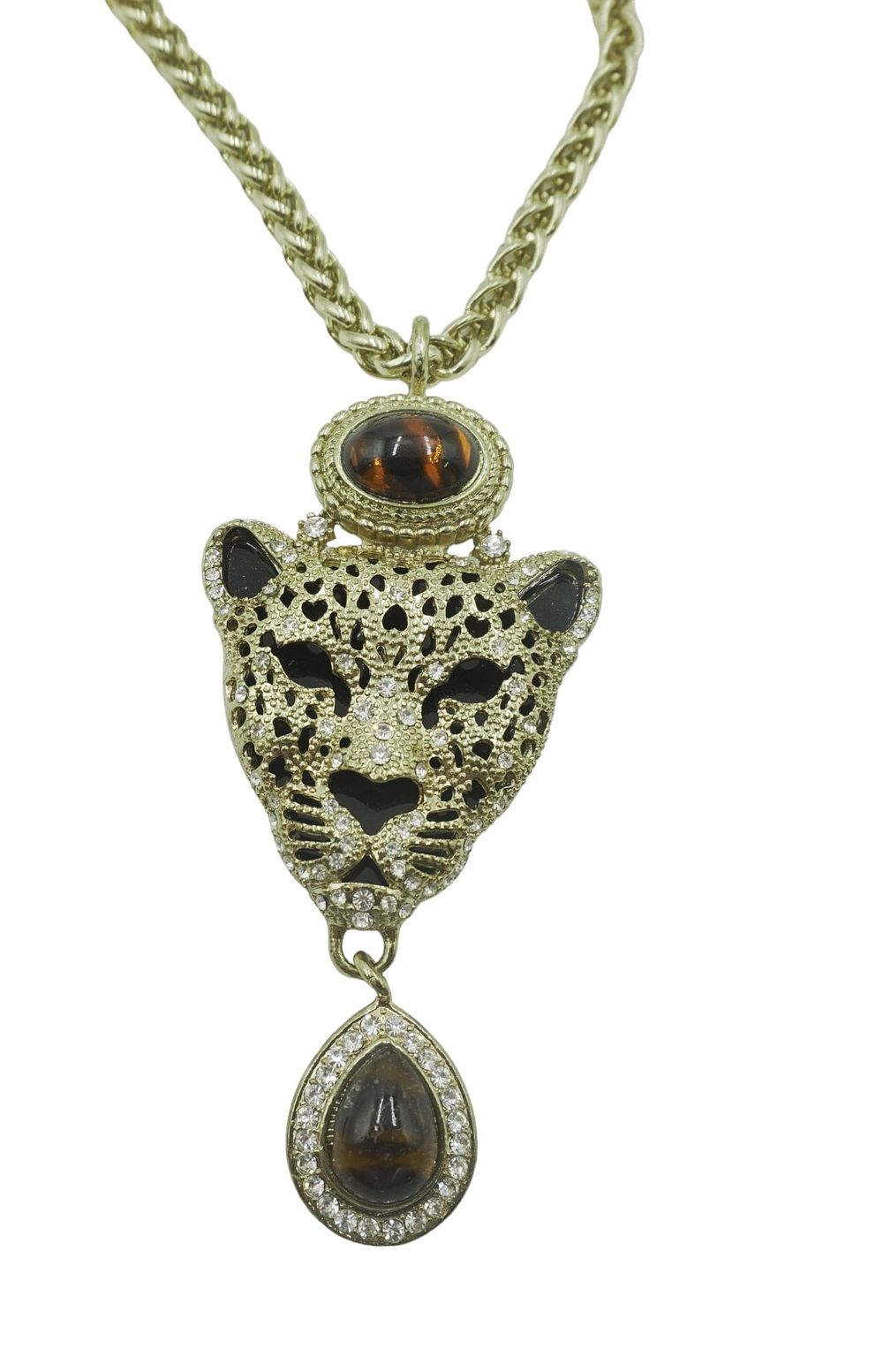 Lot 294: LARGE PANTHER STATEMENT NECKLACE