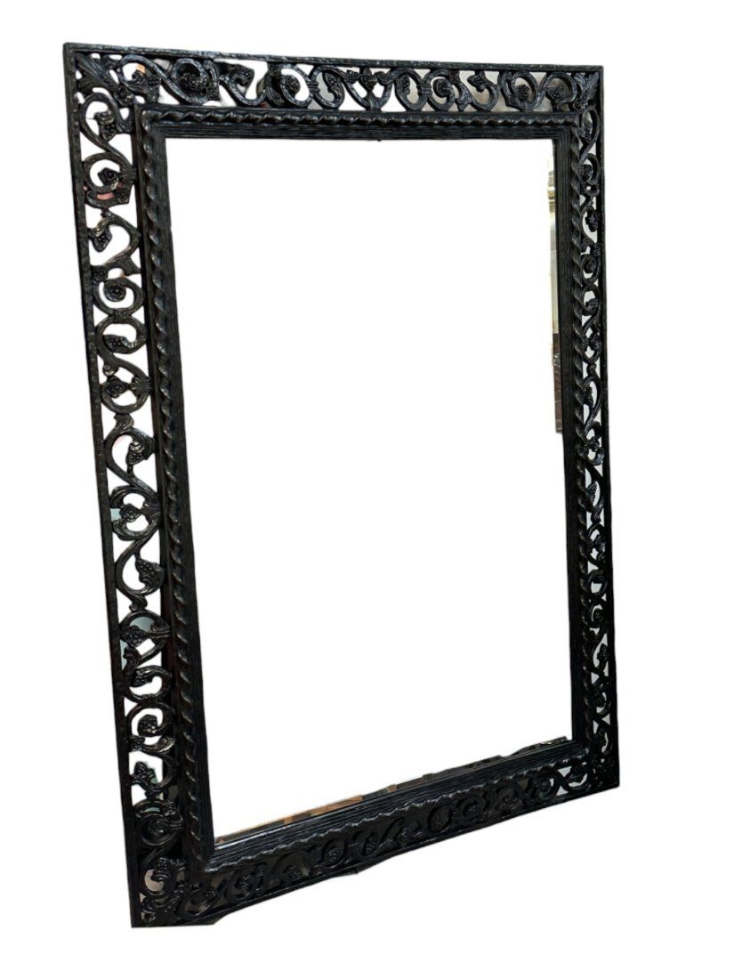 Lot 314: RUSTIC STYLE BEVELED MIRROR