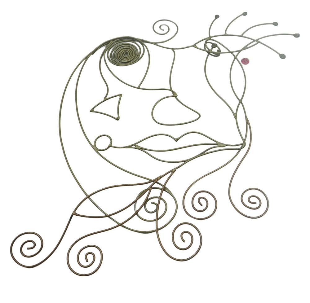 Lot 315: CONTEMPORARY METAL WIRE WALL HANGING