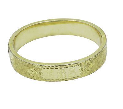 VINTAGE 1940s 12K GF BANGLE BRACELET. Vintage 1940s Gold Filled bangle bracelet 1/20 12k by HFB 