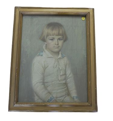HARRY SOLON (1873-1958) 1926 PASTEL PORTRAIT. Harry Solon (1873-1968) Patel on Paper Young Boy 