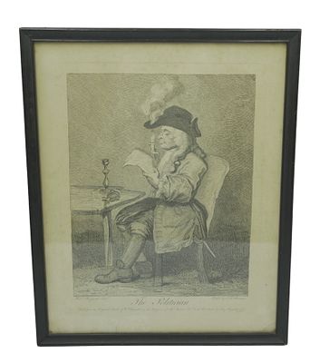 ANTIQUE HOGARTH ENGRAVING THE POLITICIAN. Antique William Hogarth Engraving "The Politician. 