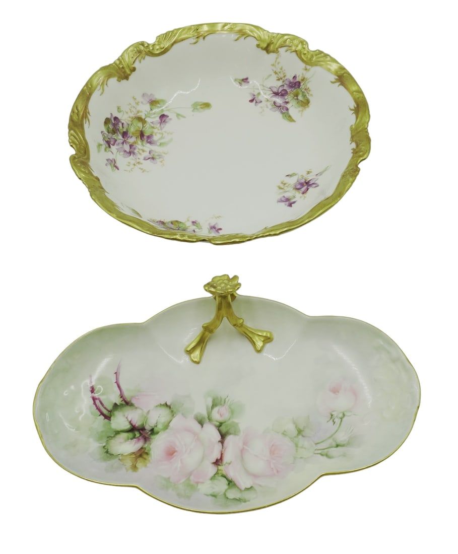 Lot 61: 2 LIMOGES HAND PAINTED BOWLS