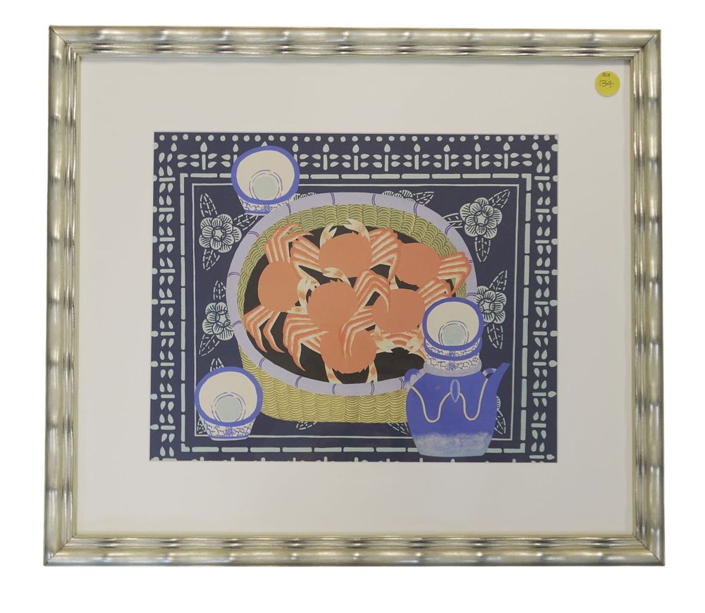 Lot 134: ORIGINAL CHINESE FOLK ART CRABS BY ZHU YOUNGJIN