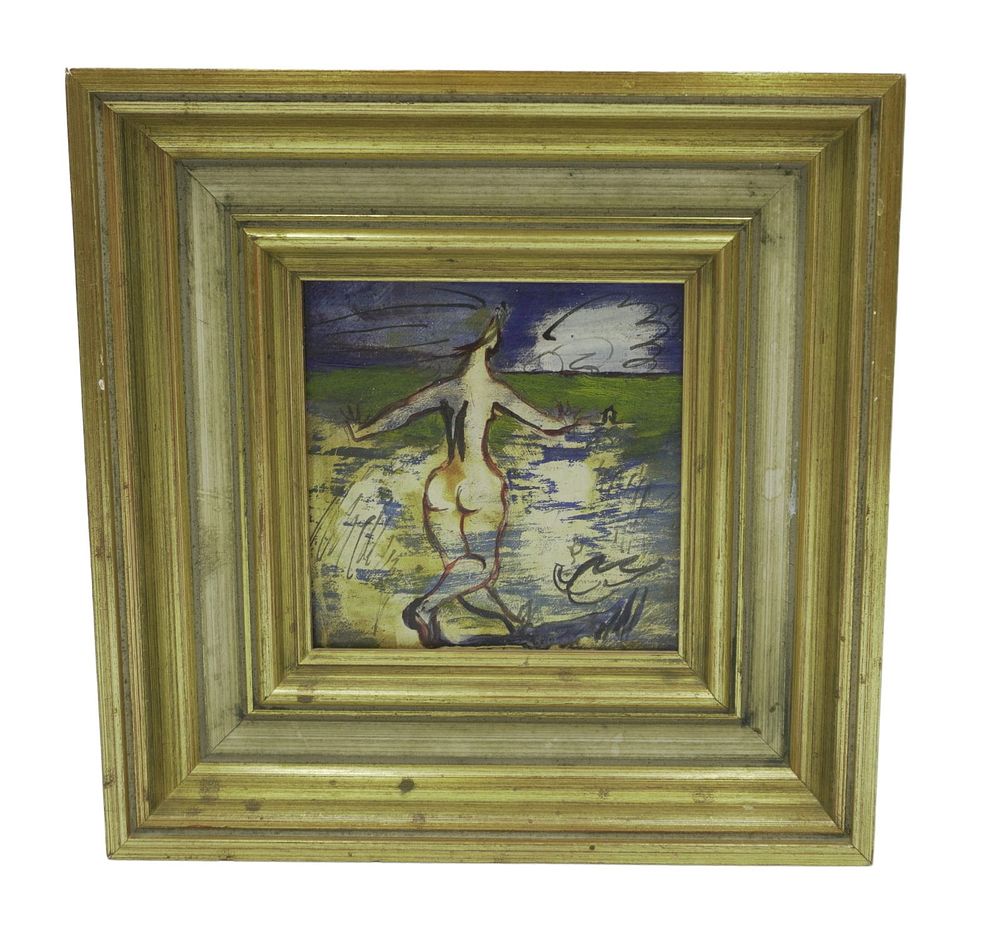 Lot 145: BARBARA FRITH (1925-2007) EGG TEMPURA & OIL NUDE