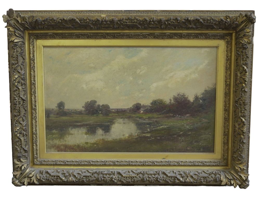 Lot 147: LARGE EDWARD GAY (1837-1928) LANDSCAPE OIL
