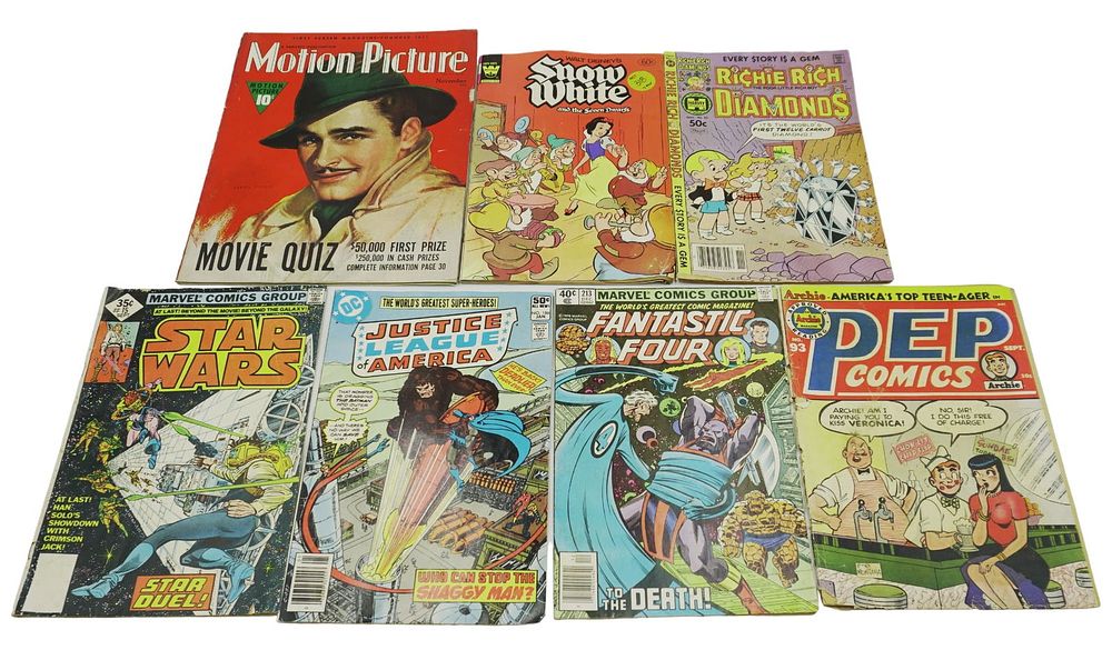 Lot 318: VINTAGE COMIC BOOK AND MAGAZINE LOT FEATURING ARCHIE, DISNEY, ETC. - 7 PIECES
