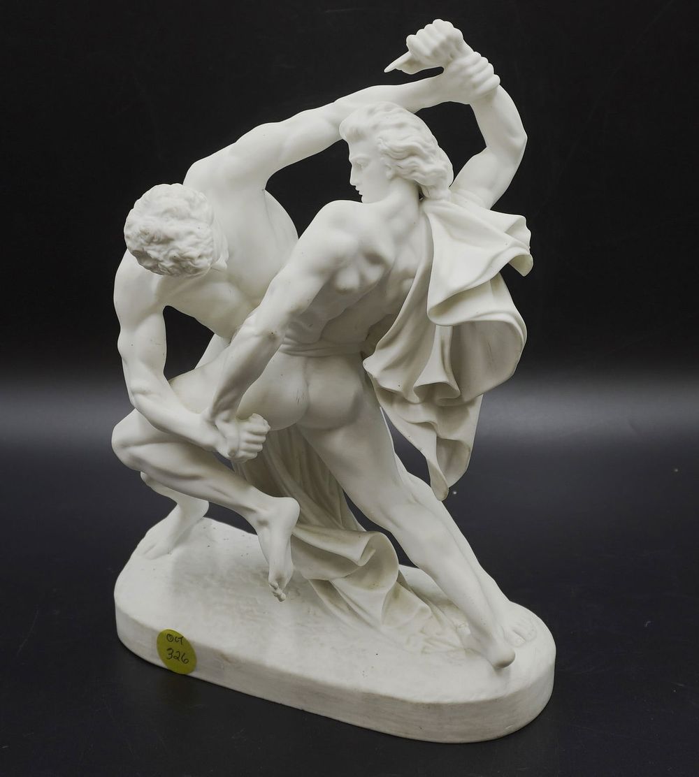Lot 326: ANTIQUE PARIAN WARE JOHAN PETER MOLIN NUDES