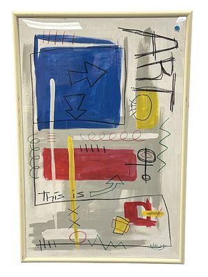 NITSUJ PHILADELPHIA STREET ARTIST ABSTRACT. Nitsuj, Philadelphia Street Artist, 20th C. ABSTRACT 