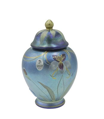 FENTON FAVRENE GINGER JAR LIMITED EDITION. Fenton Favrene Hand Painted Orchid Limited Edition 