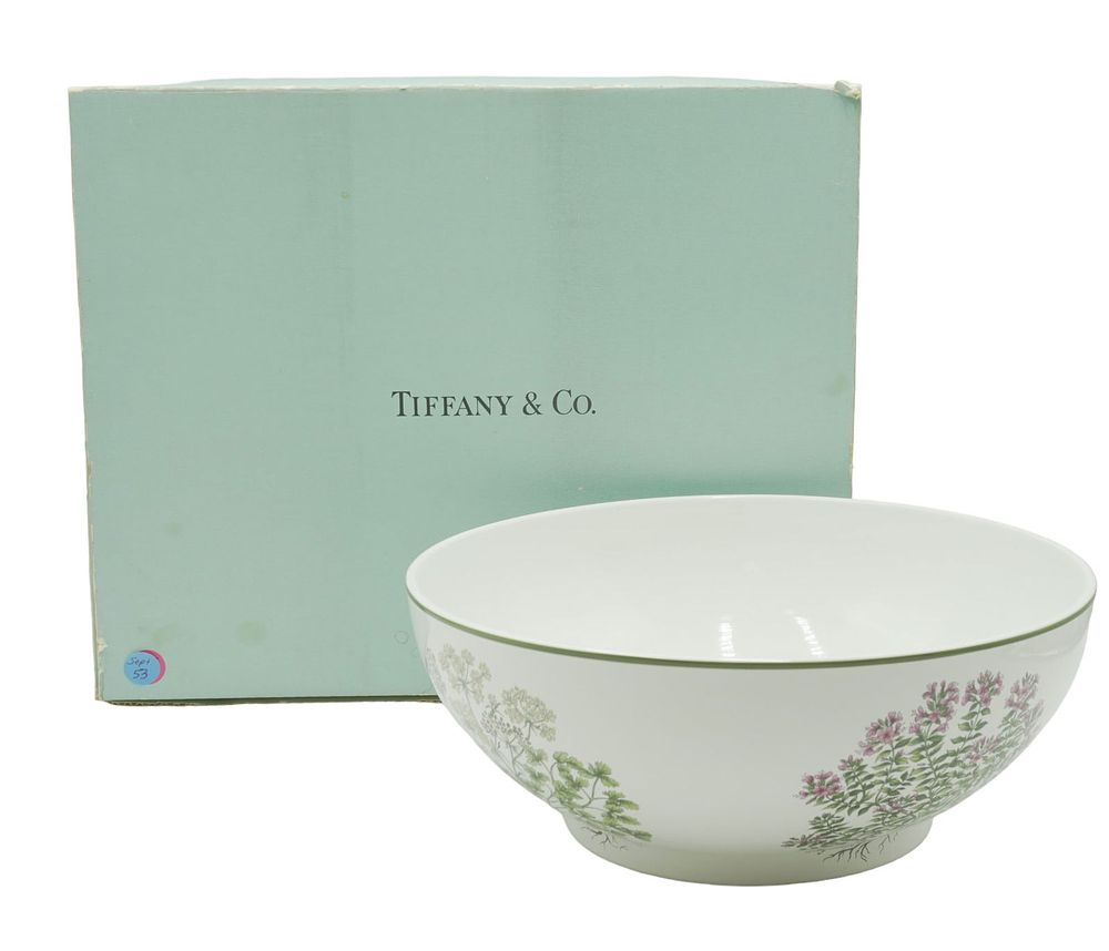 Lot 53: LARGE TIFFANY & CO HERBS BOWL JOHNSON BROS