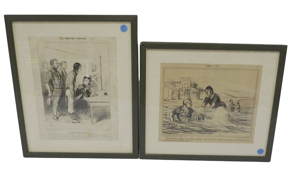Lot 62: 2 HONORE DAUMIER ANTIQUE LITHOGRAPHS