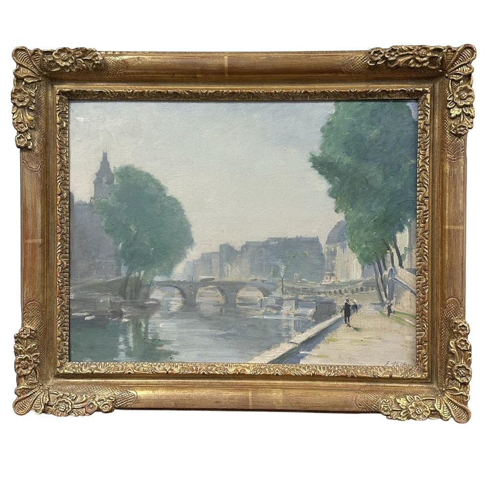 Lot 78: EUGENE THIERY (1875-1961 PONT MARIE OIL