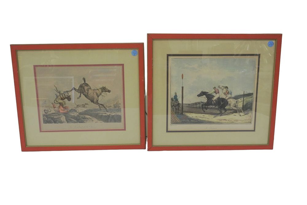Lot 148: PAIR OF ANTIQUE CARLE VERNET HAND COLORED LITHOGRAPHS