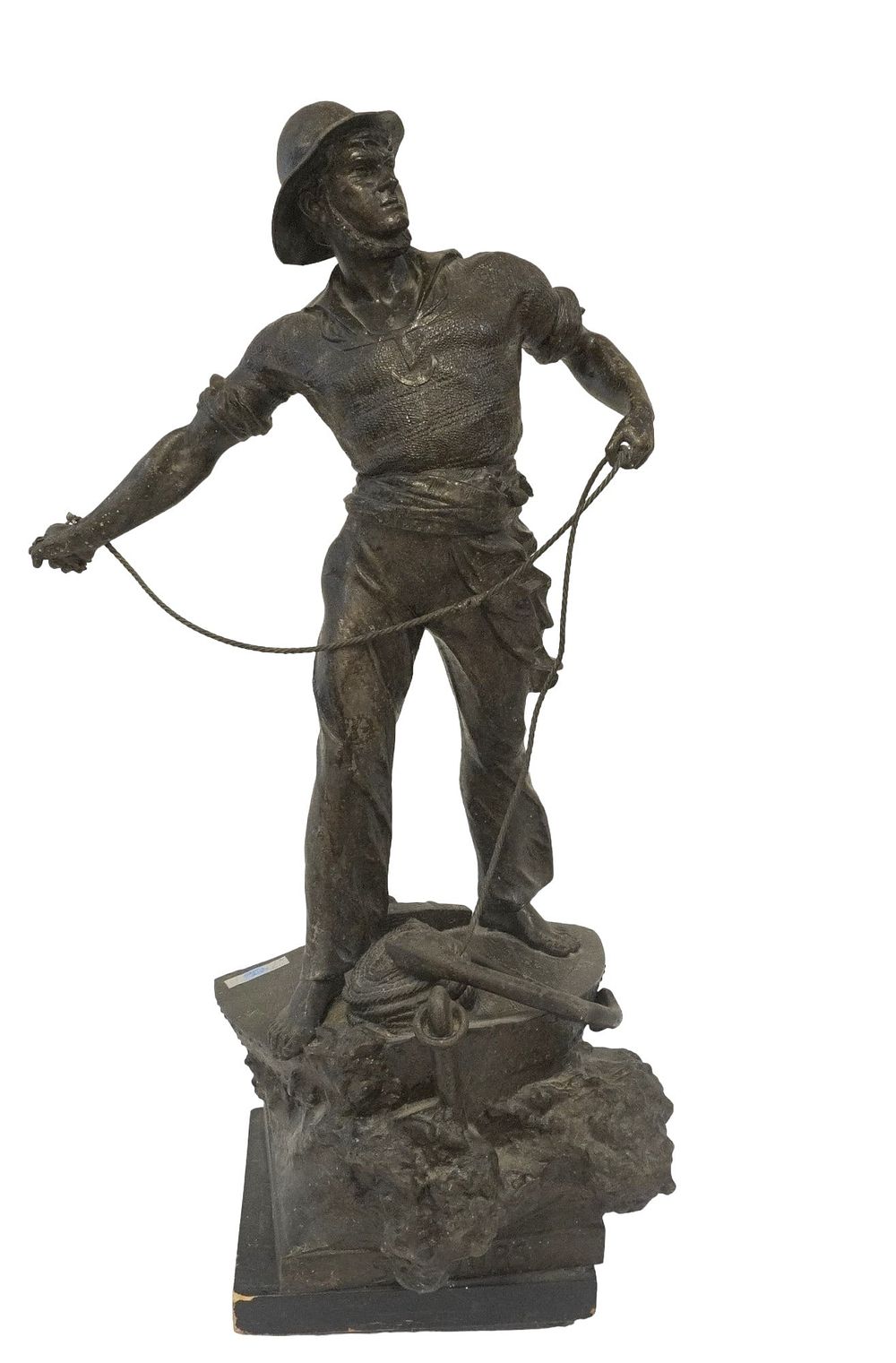 Lot 244: AFTER ARTHUR WAAGEN SPELTER SCULPTURE 29"