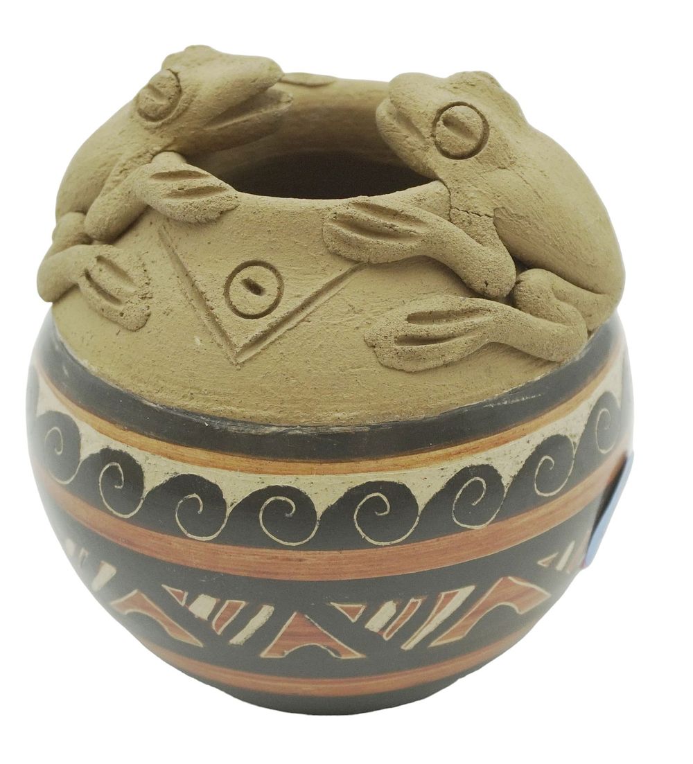 Lot 272: GUAITIL COSTA RICA POTTERY FROG POT