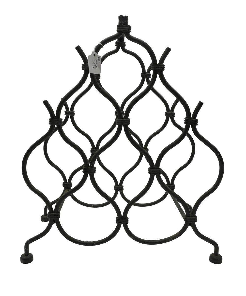 Lot 328: WROUGHT IRON COUNTER WINE RACK