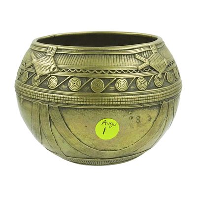 ASHANTI SOLID BRONZE BOWL. Ashanti Solid Bronze Bowl from Africa, Early 20th Century. 