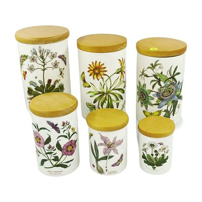 6 PORTMEIRION BOTANIC GARDEN CANISTER / JARS. 6 Portmeirion Botanic Garden Canister / Storage 