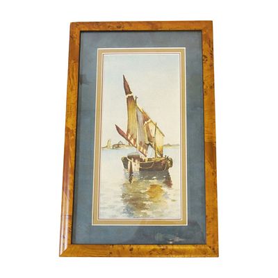 ORIGINAL WATERCOLOR EDWARD FLETCHER ATTRIB. Original Watercolor attributed to Edward Henry 