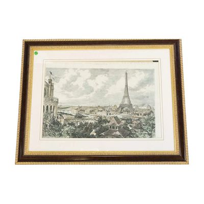 FRAMED ORIGINAL ANTIQUE UNIVERSAL EXPOSITION NEWSPAPER PAGE. Framed original "The Graphic" 