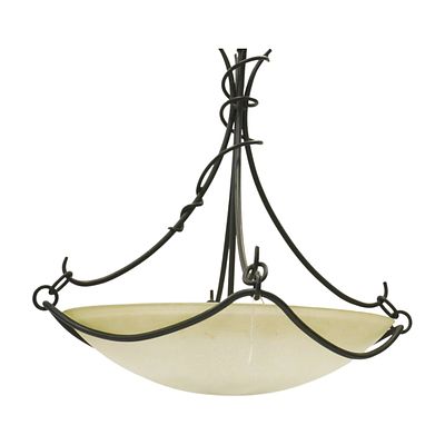 CONTEMPORARY HANGING LIGHT FIXTURE. Contemporary 20th c. Hanging Light Fixture. Iron and Glass. 