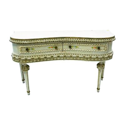 ANTIQUE FRENCH LOUIS XVI PAINTED DRESSING TABLE. Antique French Louis XVI Painted Dressing Table 