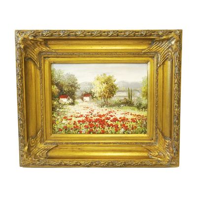 OIL ON CANVAS TUSCANY POPPY FIELDS. Oil on Canvas of the Poppy Fields in Val d'Orcia, Tuscany. 