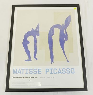 MOMA MATISSE & PICASSO EXHIBITION POSTER. Professionally Framed 2003 Matisse &amp; Picasso 