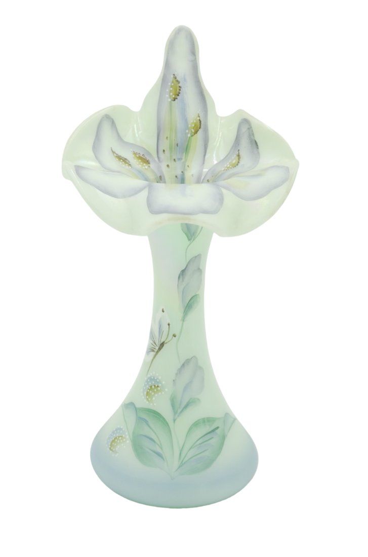 Lot 160: FENTON ART GLASS 1998 SEAFOAM GREEN INTERLUDE VASE