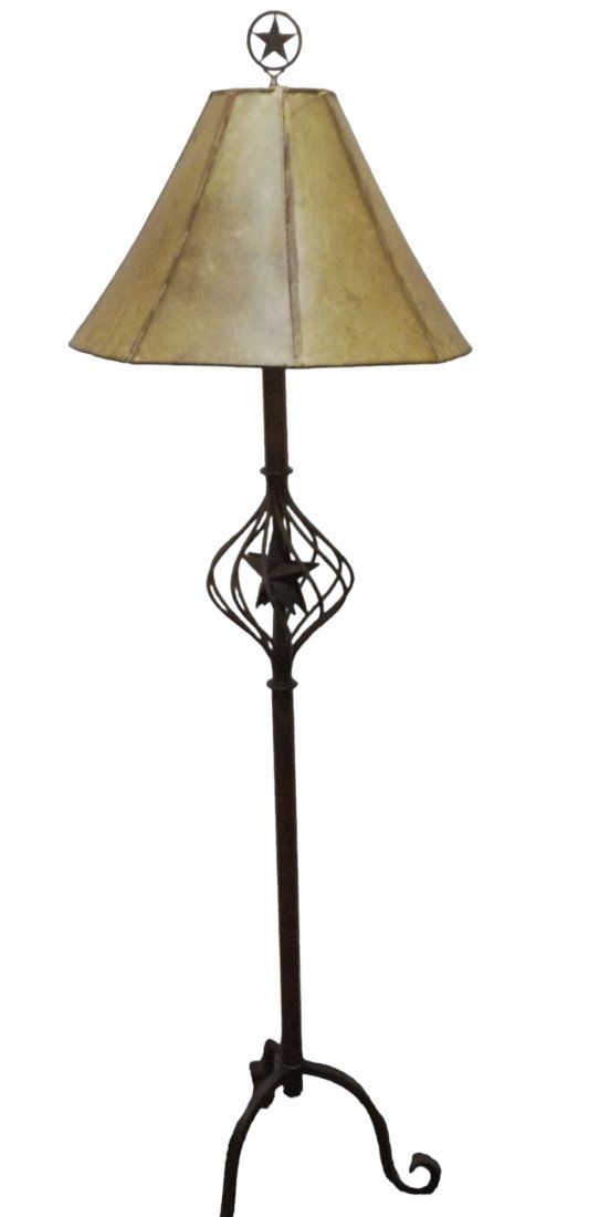 Lot 161: SOUTHWESTERN FORGED IRON FLOOR LAMP