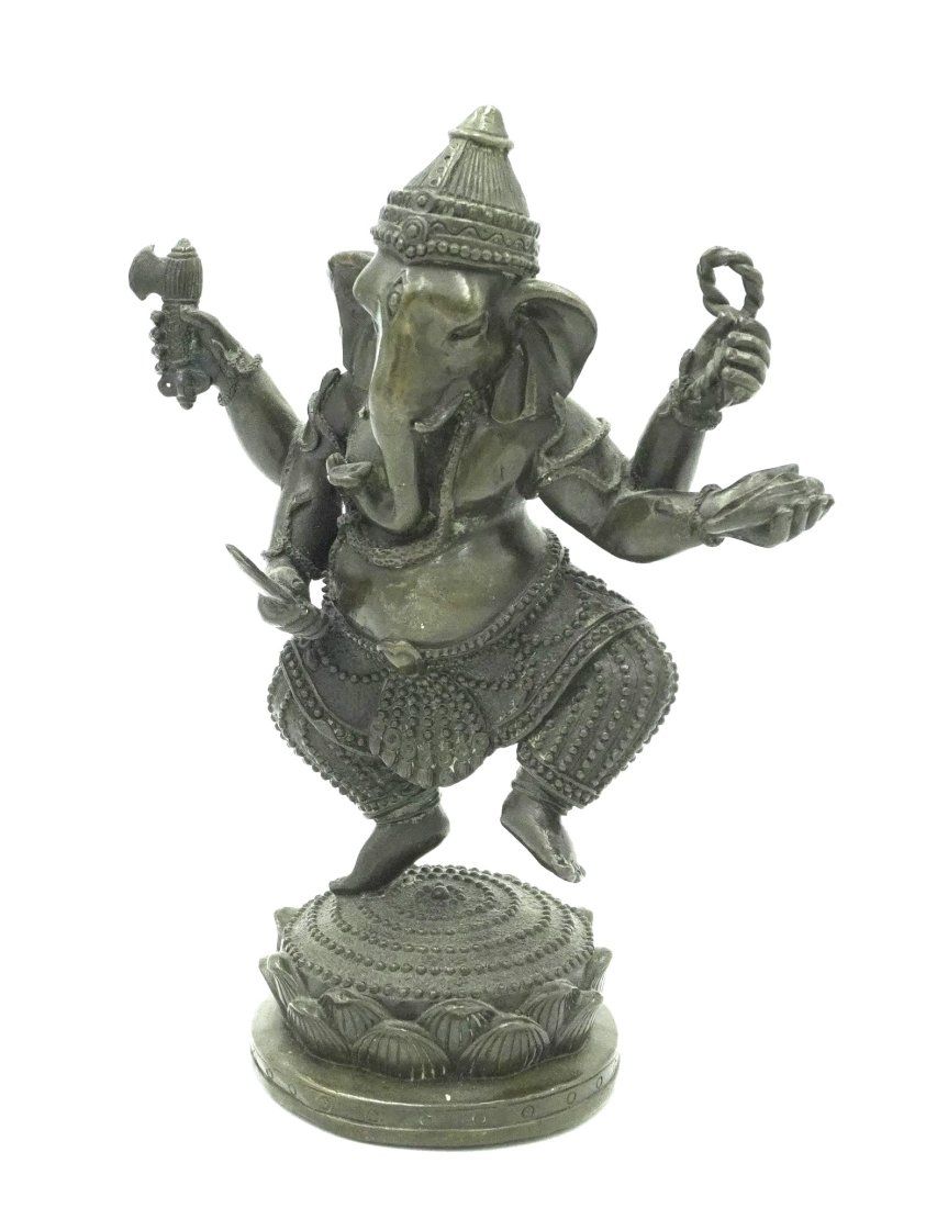 Lot 175: SOLID BRONZE GANESH STATUE