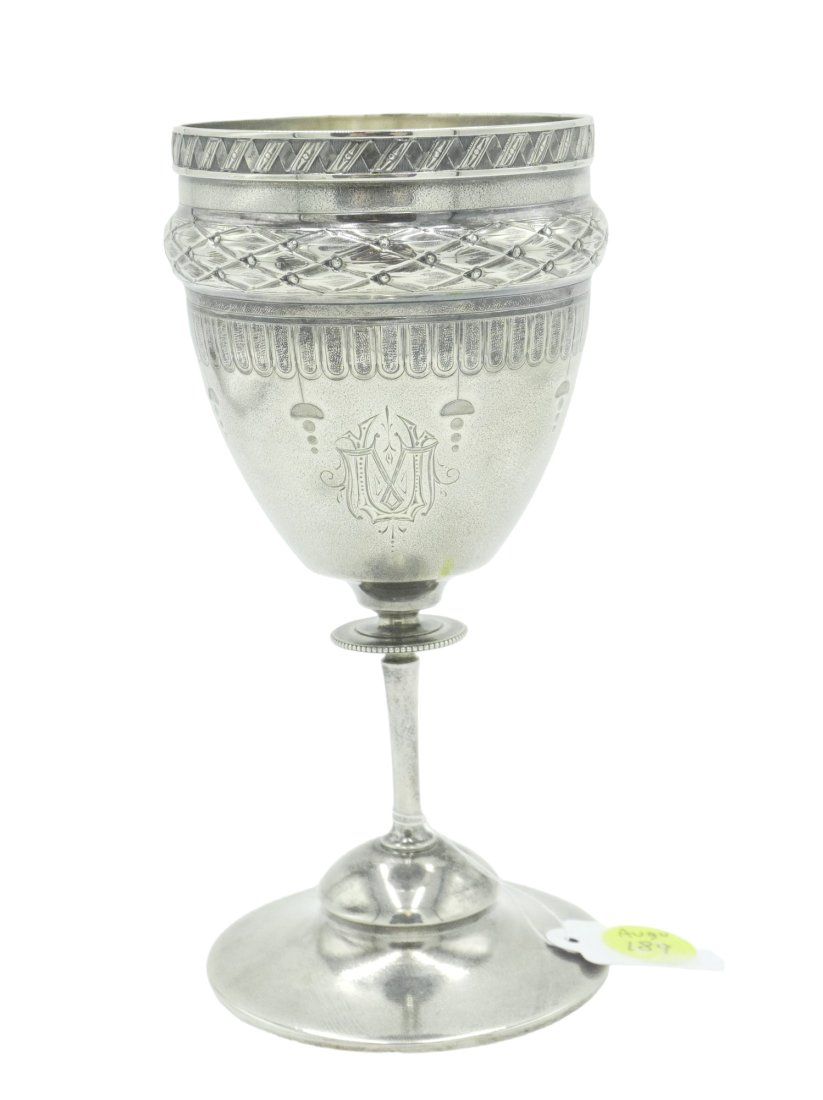 Lot 189: ANTIQUE GORHAM STERLING ECCLESIASTICAL CHALICE