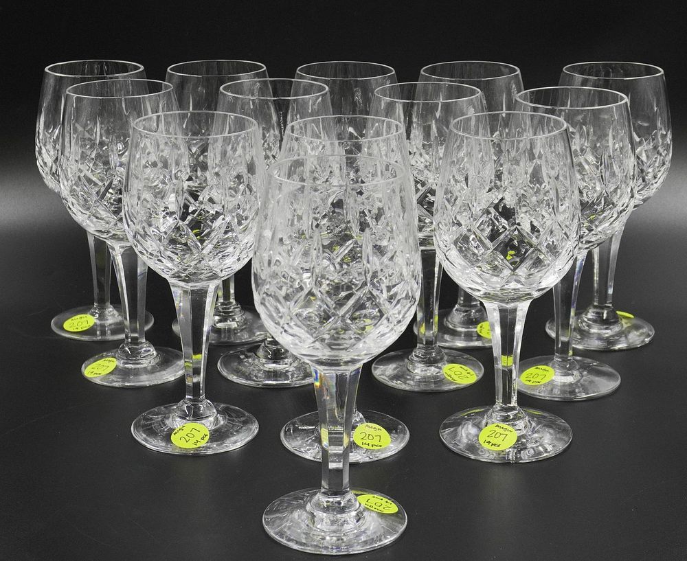 Lot 207: 14 ROYAL DOULTON BELVEDERE WATER GOBLETS