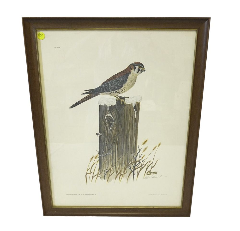 Lot 270: VINTAGE SIGNED FRAMED CHUCK CRUME LITHOGRAPH