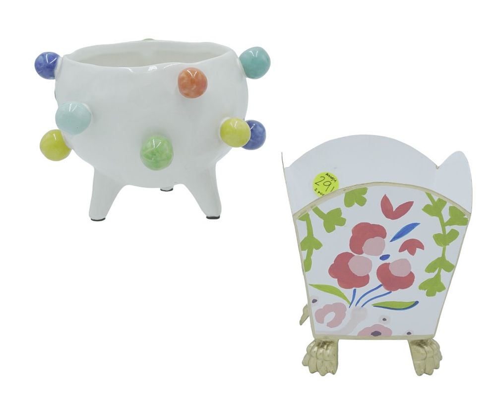 Lot 291: 2 DECORATIVE PLANTERS