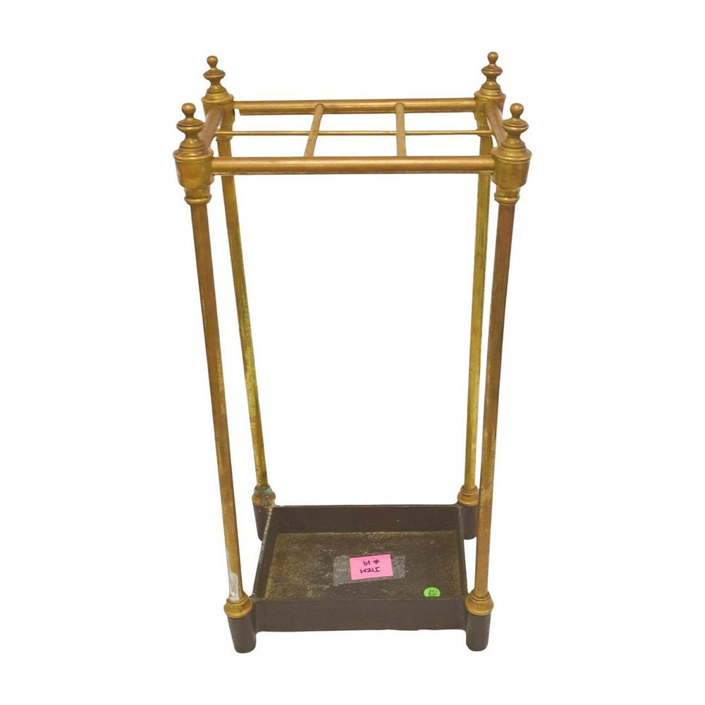Lot 134: BRASS ANTIQUE ENGLISH UMBRELLA STAND