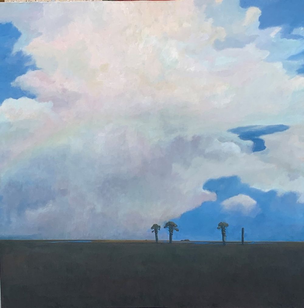Lot 138: LARGE MICKEY WILLIAMS ORIGINAL "FADING RAINBOWS" OIL