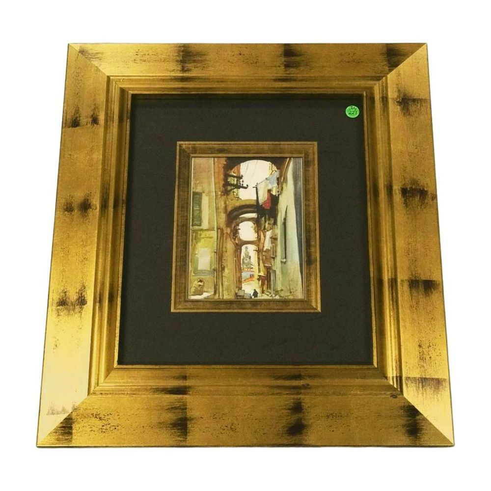 Lot 221: FRAMED ITALIAN STREET SCENE PRINT